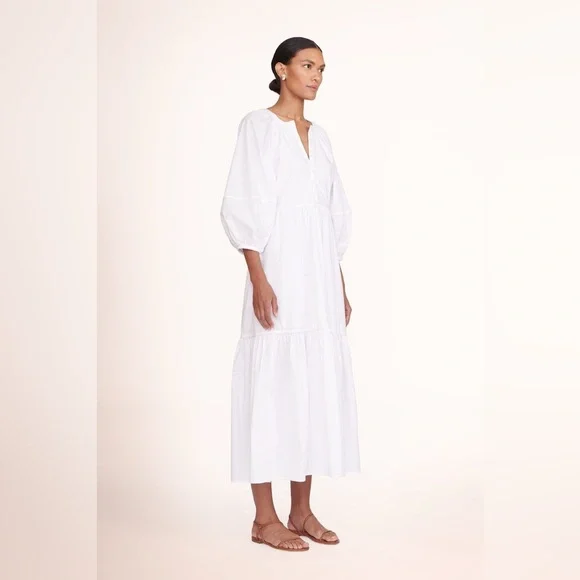 New Staud Elegant Brown Maxi Dress size 4 - Picture 7 of 8